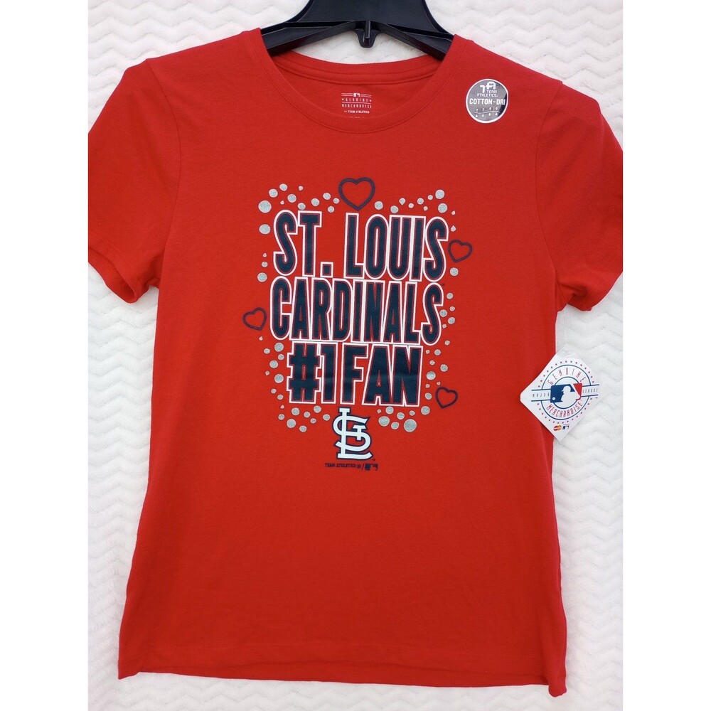 Nwt girl's St Louis Cardinals baseball mlb shirt tshirt top red 14/16 xl